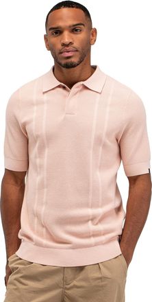 Butcher of Blue Roze poloshirt Butcher of Blue verticale streep