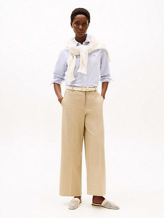 Tommy Hilfiger Anti-Wrinkle Wide Leg Cropped Trousers