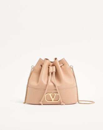 Valentino Garavani MINI VLogo SIGNATURE BUCKET BAG IN NAPPA LEATHER Wo