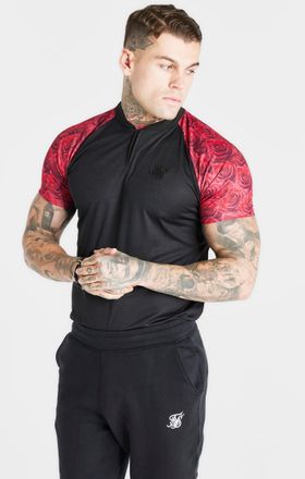 Siksilk Camiseta de jersey de b&eacute;isbol de ajuste negro M