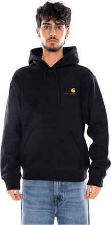 Carhartt Work in Progress Felpa con cappuccio American Script - - Sweatshirts & Hoodies - Uomo - Nero - XL