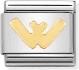 Nomination Composable Classic Letter Links In W Gold