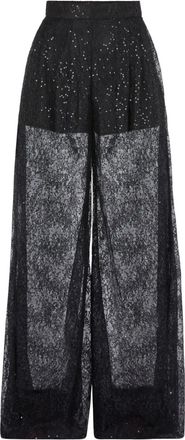 Nina Ricci Pantaloni a palazzo con paillettes - Nero