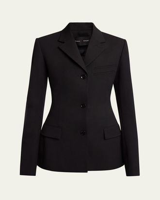 Proenza Schouler Lark Wool Gabardine Suiting Blazer