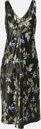 Vince Floral satin midi dress