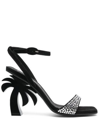Palm Angels Palm Tree sandalen met hak - Zwart