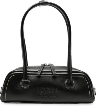 Marge Sherwood Soft Boston Bag - Dames - Schoudertassen - Zwart - ONE Size - Leer - Tassen