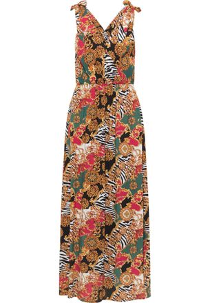 Faina Maxi-jurk met all-over print Dames Rood Veelkleurig