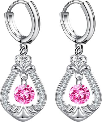 Generic Silver Earrings For Women Dangling, Sterling Silver Earrings: Dangle Earrings Diamond Earrings Sparkly Jewelry Earrings Dangly Earrings Moonstone Jewe