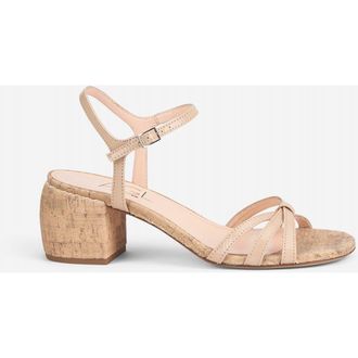 AGL Clio Sandal with Medium Heel in Powder Pink Patent at Nordstrom, Size 39