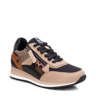 Xti Womens Lace-Up Sneakers In Beige/khaki
