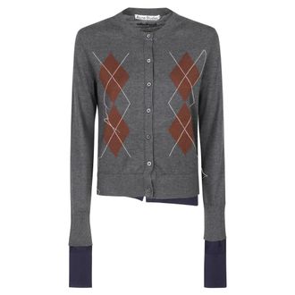 Acne Studios Truien & Vesten, Dames, Grijs, M, Dubbellaags Vest