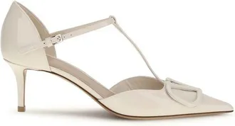Valentino Garavani Beige Calf Leather Bos Taurus High Heel Womens Pumps