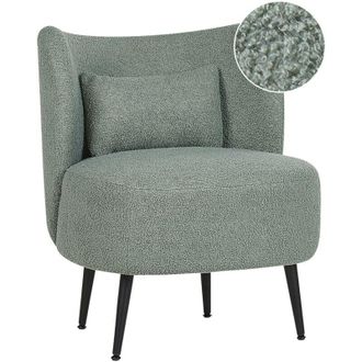 Beliani Beliani - Poltrona da salotto con schienale curvo boucle verde Otsby