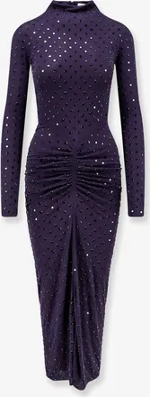 Alaia Vestito lungo in viscosa con strass all-over - ALAIA - gender_Woman