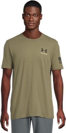 Under Armour New Freedom Banner T-Shirt Mens Clothing Marine OD Green/Black : 3XL, Polyester/Cotton