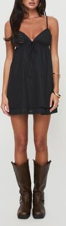 Princess Polly Svensson Babydoll Minidress in Black at Nordstrom Rack, Size 6