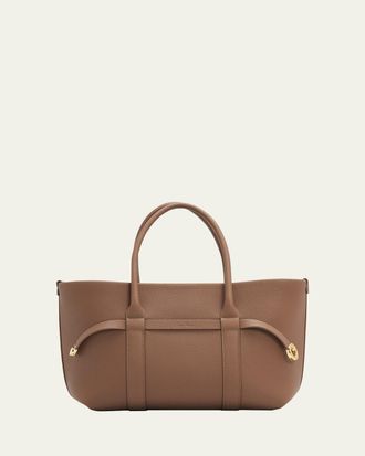 Loro Piana Ghiera Small Leather Shopper Tote Bag