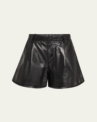 R13 Loose Leather Shorts