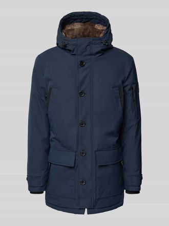 Tom Tailor Regular Fit Parka mit Kapuze in Dunkelblau, Gr&ouml;&szlig;e M