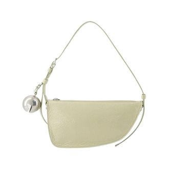Burberry Shoulder Bags, female, Beige, Size: ONE SIZE Patent Leather Shoulder Bag with Ball Charm
