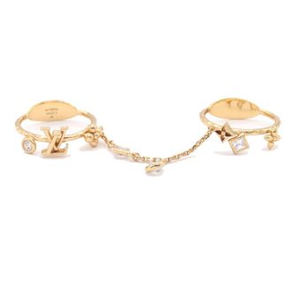 Louis Vuitton Gold Metal Band Ring (Pre-Owned)