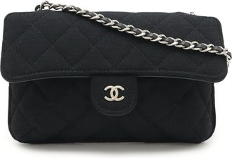 Chanel Matelasse Black Gray Cotton Nylon Eco-Bag Tote Bag (Pre-Owned)