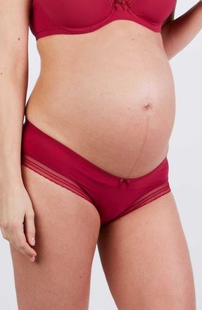 Cache Coeur Milk Maternity shorty in Burgundy at Nordstrom, Size X-Large