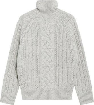 Toteme Jersey de cuello alto de punto trenzado - Knitwear - Mujer - Beige - M