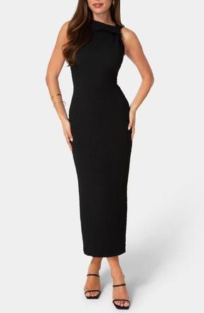 Bebe Twist Neck Sleeveless Body-Con Dress in Black at Nordstrom Rack, Size X-Small