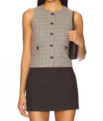 Blank NYC Between The Lines Vest In Plaid