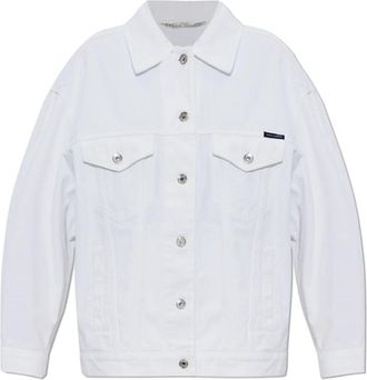 Dolce & Gabbana Loose-fit Denim Jacket - Dames - Spijkerjassen - Wit - M - Denim - Jassen