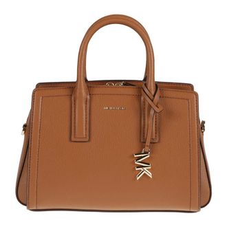 Michael Kors Tassen, Dames, Bruin, ONE Size, Leer, Laila Kleine Handtas van Korrelig Leer