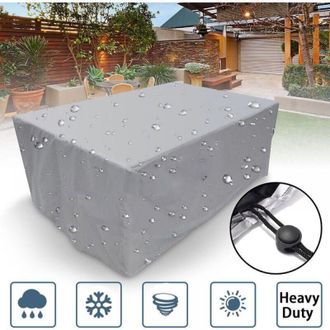 OEM Funda Protectora Rectangular De 242x162x100 Cm Para Muebles De Jard&iacute;n, Fabricada En Poli&eacute;ster, Impermeable, A Prueba De Polvo Y Resistente A Los Rayos