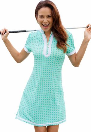 Cabana Life Short Sleeve Sport Dress in Green at Nordstrom, Size X-Large