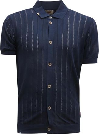 Bob Bob, Short Sleeve Shirts, male, Blue, Size: 2XL Notte Polo in Maglia