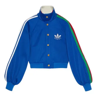 Gucci x adidas Cropped Jacket Cobalt Blue 693406-XJEGU-4153