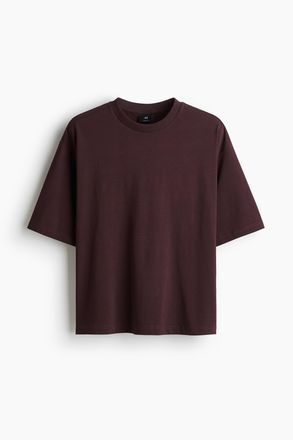 H&M T-Shirt in Oversized Fit - Pflaumenlila