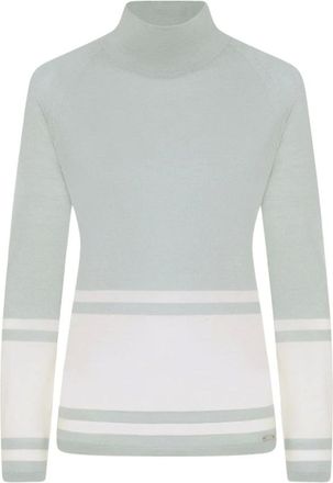 Kiton Truien & Vesten, Dames, Blauw, M, Kasjmier, Kasjmier Zijde Polo Hals Trui