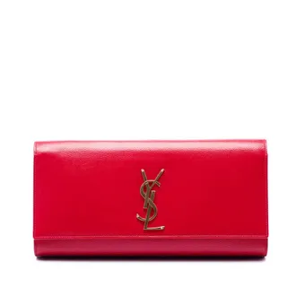Saint Laurent Pre-owned Saint Laurent Grain de Poudre Monogram Cassandre Clutch Ladies 4RMKCMJH3RAC04HX