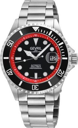 Gevril Group Wall Street Bracelet Strap Automatic Watch, 43mm in Silver at Nordstrom Rack