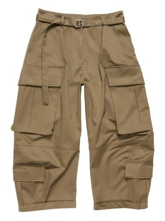 Acne Studios cargo belted trousers - women - Organic Cotton - 32 - Brown