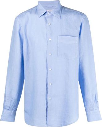 Aspesi Casual Shirts - Heren - Casual Overhemden - Blauw - 5XL - Overhemden
