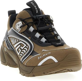 Balmain Mens Bicolor Polyethylene Athletic Sneakers