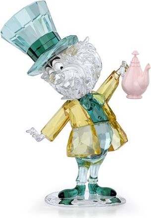 Swarovski x Disney Alice in Wonderland The Mad Hatter Figurine in Teal Multi at Nordstrom