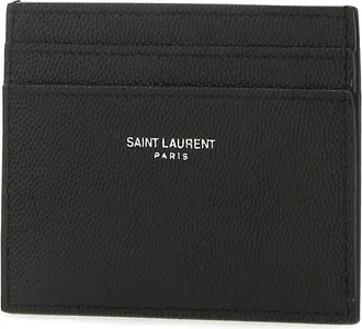Saint Laurent Calfskin Card Case - Black