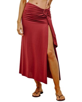 Vix Solid Alana Midi Skirt