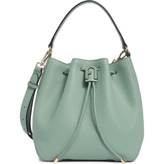 Furla Atena Leather Bucket Bag in Mineral Green at Nordstrom Rack