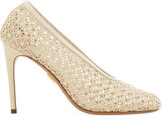 Ferragamo Pumps in macram&eacute; 90mm - Bianco