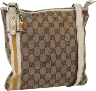 Gucci Pre-owned Cross Body Bags, female, Beige, Size: ONE SIZE Pre-owned Vintage Shoulder Bag